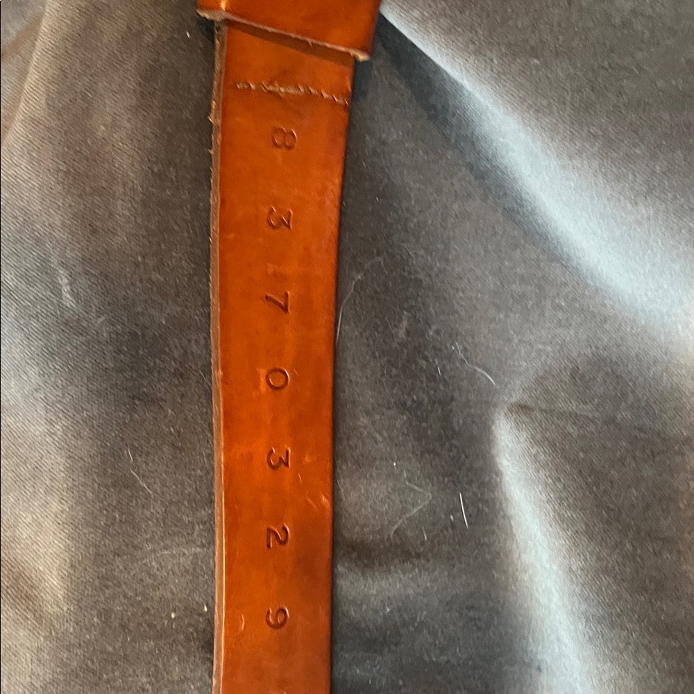 rag & bone Tan Leather Belt with Silver Buckle - Picture 5 of 9